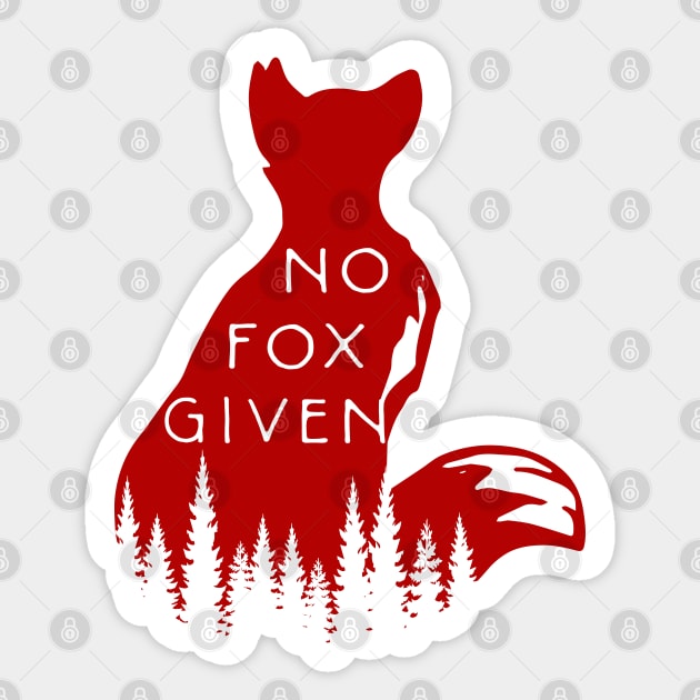 No Fox Given Sticker by Nataliatcha23